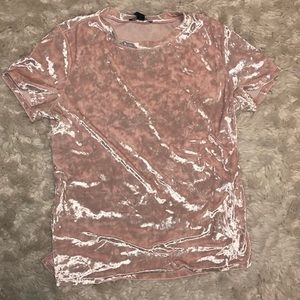 Pink Crushed Velvet Shirt